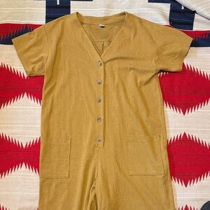 Women’s large maternity Button-Up Jumpsuit